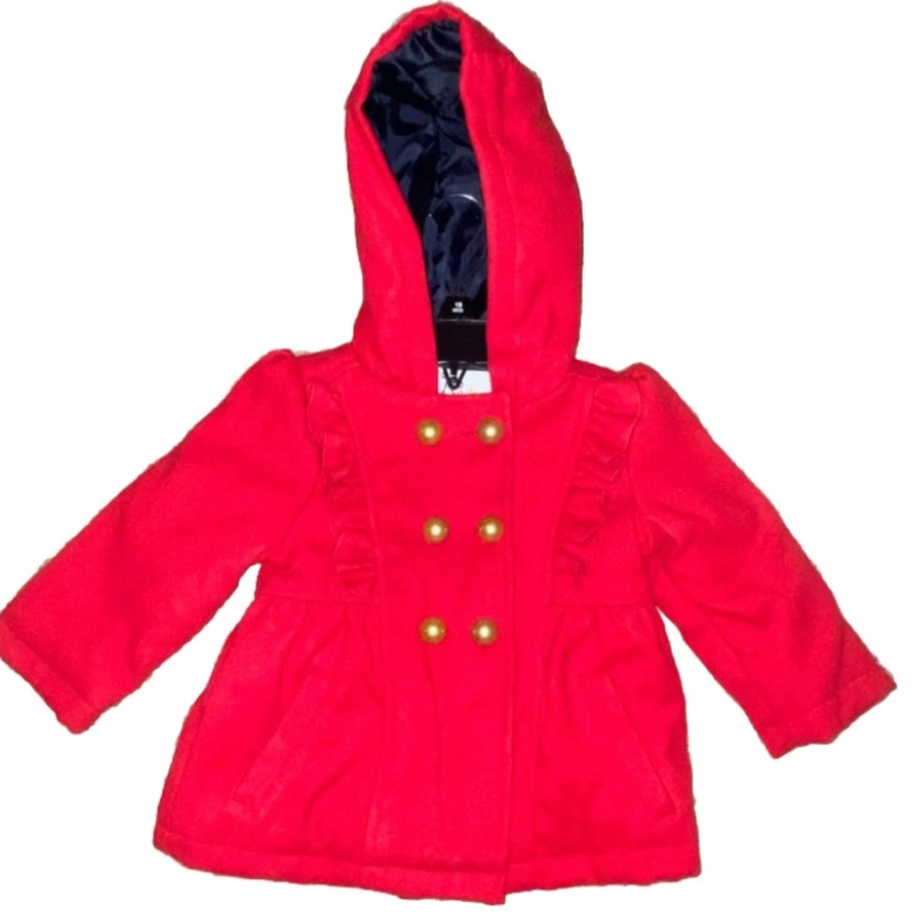 KC Collections girls red dress coat Size 3